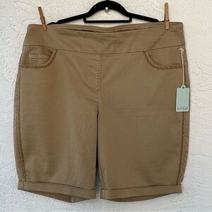 Dept222 Embroidered Shorts 2X Pull On Elastic Waist NWT
